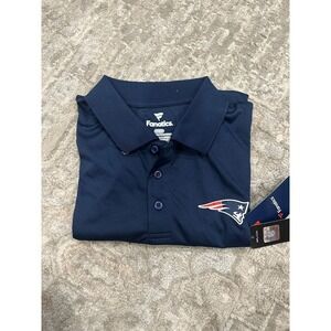 New England Patriots Polo Navy Short Sleeve Shirt NWT Football Size M